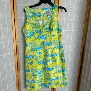 Lily Pulitzer yellow blue cruisin dress